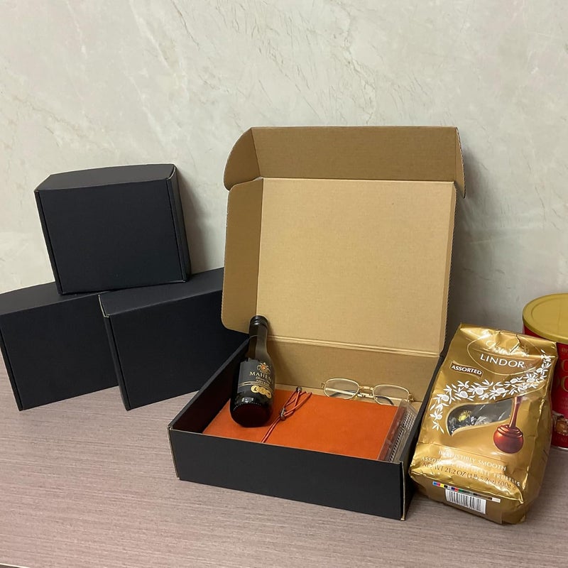 Livejun 24 Pack 11x9x3 inch Black Shipping Boxes ，Cardboard Packaging Boxes for Mailing Shipping Corrugated Cardboard Boxes for Packaging Small Business Craft Flat Shipping Boxes Empty Gifts Giving Products - Image 5